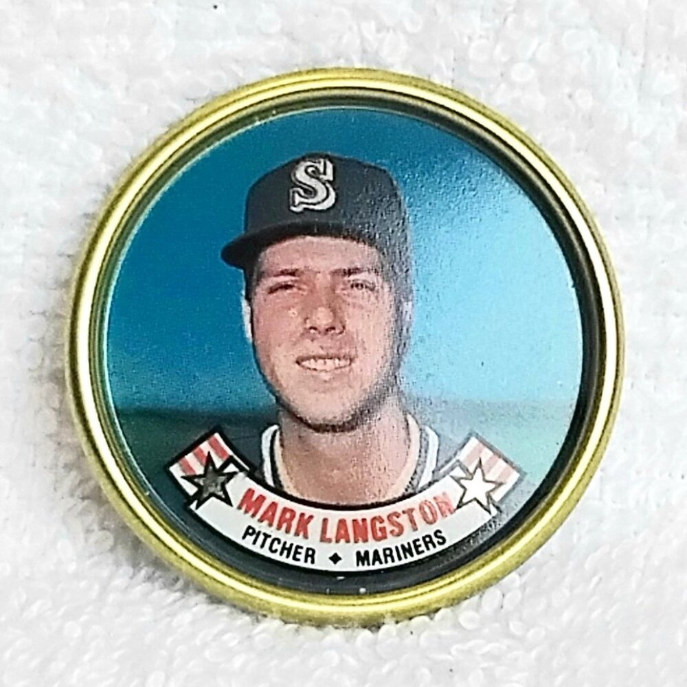 3/$20 Vintage & Mint 1988 Topps MLB Mark Langston 1 1/2" Metal Coin 18/60!!